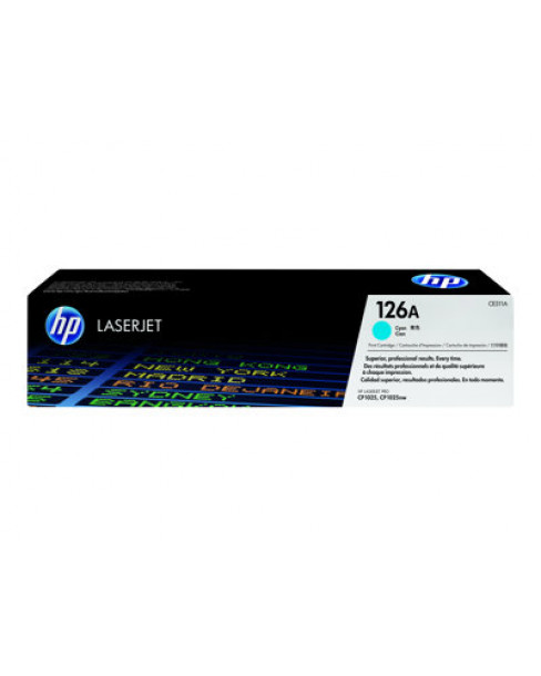 HP 126A - Cián - original - LaserJet - cartucho de tóner (CE311A) - para Color LaserJet Pro CP1025; LaserJet Pro MFP M175; TopShot LaserJet Pro M275